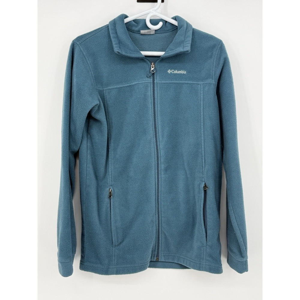 COLUMBIA  Jacket Women XL Teal Blue Fleece Full Zip Pockets